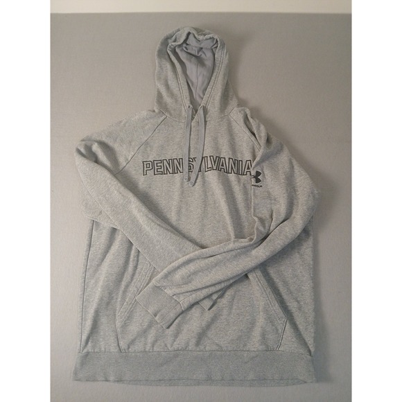 Under Armour Tops - Under Armour Sweatshirt Womens Medium Loose Gray Hoodie Pullover Pennsylvania!!